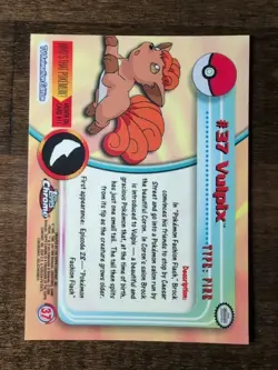 Pokemon Topps Chrome 2000 Vulpix NM - Image 4