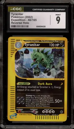 Pokemon Tyranitar Expedition Holo Rare #66 CGC 9 Mint - Image 1