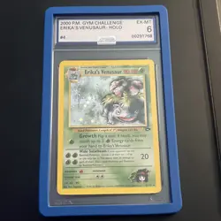 CGC 6 Ink Error Erika's Venusaur Gym Challenge 4/132 Holo Pokemon WITH GUARD - Image 1