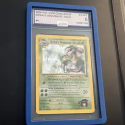 CGC 6 Ink Error Erika's Venusaur Gym Challenge 4/132 Holo Pokemon WITH GUARD - Image 3