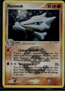 Pokemon TCG Marowak 7/112 FireRed & LeafGreen Reverse Holo LP - Image 1