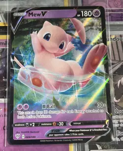 Mew V 069/189 Ultra Rare Full Art Darkness Ablaze Pokemon High Grade Quality - Image 1