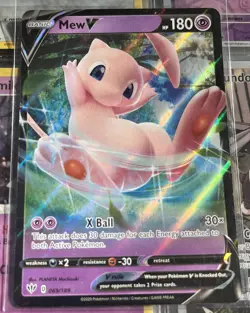 Mew V 069/189 Ultra Rare Full Art Darkness Ablaze Pokemon High Grade Quality - Image 2
