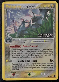 Pokemon TCG Metagross 11/113 Rare Holo EX Delta Species 2005 - Image 1