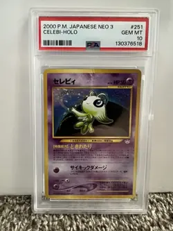 2000 POKEMON JAPANESE NEO 3 #251 CELEBI-HOLO PSA 10 - Image 1