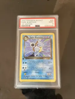 Pokemon TCG Dark Blastoise Non-Holo Rare 1st Edition PSA 9 - Image 1