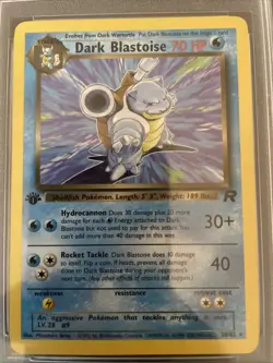 Pokemon TCG Dark Blastoise Non-Holo Rare 1st Edition PSA 9 - Image 2