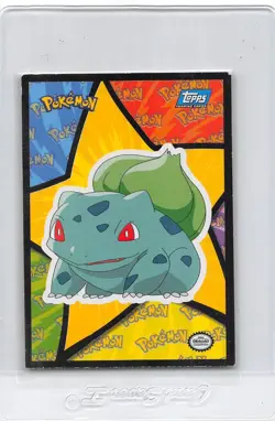 BULBASAUR #01 - BLUE LOGO - POKEMON The First Movie STICKER PUZZLE Card - LP - Image 1