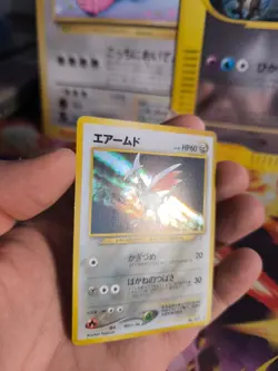 Pokemon Karte Card Skarmory Panzaeron Neo Genesis Holo Wotc japanese NM Swirl - Image 3