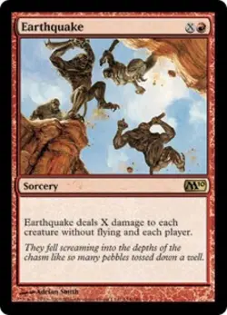 Earthquake -Foil Light Play MTG Magic 2010 Core Set - Image 1