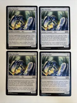 4x Mtg Ultimate Masters Myr Servitor NM Magic The Gathering - Image 1