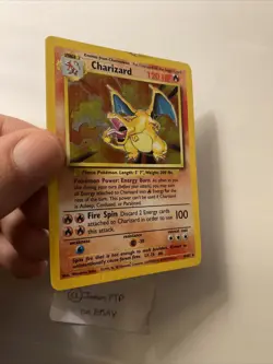 Pokemon TCG Charizard Base Set 4/102 Holo Unlimited Holo Rare DAMAGED! - Image 4