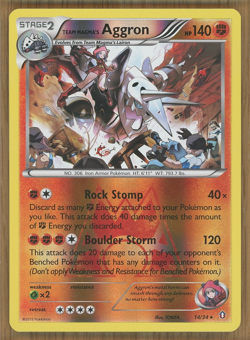 Team Magma's Aggron 14/34 ~ Rare Reverse Holo ~ Double Crisis ~ NM/Mint!! - Image 1