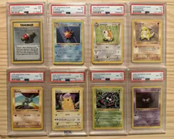 1999 Shadowless Base Set Pokemon Lot of 8 PSA 8 Graded Cards ⚡ Pikachu ⚡ - Image 1