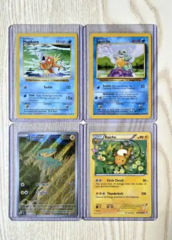 Pokemon Mixed Card Lot of 4 - Squirtle, Magikarp Shadowless, Electrike, Raichu - Image 1