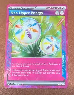 POKEMON TCG NEO UPPER ENERGY 162/162 TEMPORAL FORCES MINT FROM PACKET TO SLEEVE - Image 1