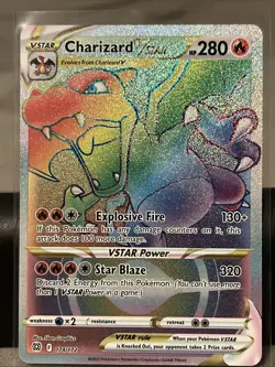 Pokemon TCG Swsh09 Charizard VSTAR Holo Card Secret, 174/172, Brilliant Stars - Image 1