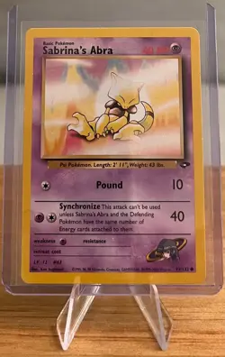 Sabrina's Abra #63 Non-Holo Pokemon Card Near Mint - 93/132 Common Gym Challenge - Image 1