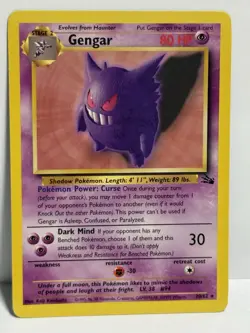 1999 Pokemon Vintage WOTC Fossil/Base Set Gengar Hypno Lot Cards NM-LP - Image 4