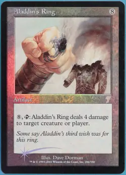 Aladdin's Ring FOIL 7th Edition PLD Artifact Rare MTG CARD (ID# 370015) ABUGames - Image 1