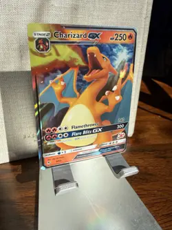 Pokemon TCG Charizard GX Hidden Fates Holo Ultra Rare Card 9/68 Battle Academy - Image 3