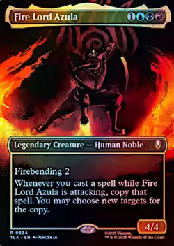 Fire Lord Azula (0334) (Borderless) Avatar: The Last Airbender Foil CARD IN HAND - Image 1