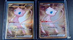 Pokemon Scarlet and Violet 151 Holo and Metal Mew ex 205/165 Cards - Image 1