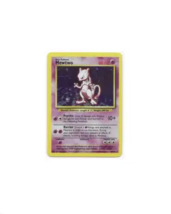 Pokemon Mewtwo TCG Base Set Holo Card 10/102 Unlimited Rare, LP Condition - Image 1