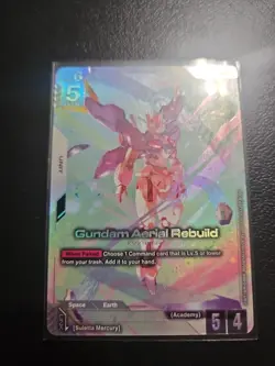 Gundam Aerial Rebuild GD01-067 LR+ FOIL - Newtype Rising - Gundam Card Game - Image 1
