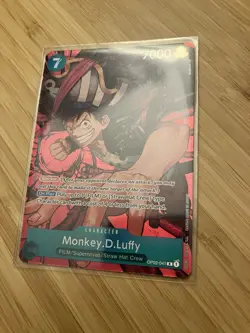 One Piece Card Game Monkey D. Luffy Alternate Art OP02-041 Rare English - Image 1