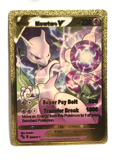 Mewtwo V Ultra Rare Gold Foil Fan Art Display Card 030/078 - Image 1