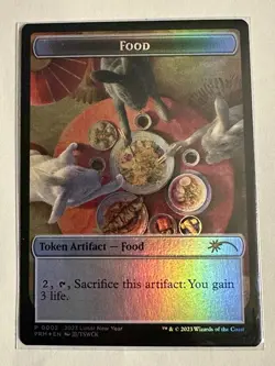 Magic The Gathering Food Token Rabbit Year 2023 League APAC Promo MINT - Image 1