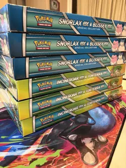 Pokemon TCG Snorlax Blissey EX Incineroar Torterra Ex Lot Of 6 - Image 1