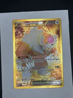 Pokemon TCG Bloodmoon Ursaluna EX Twilight Masquerade Gold Rare 222/167 NM - Image 1