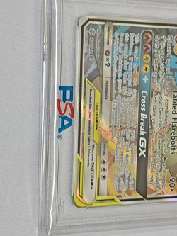 2019 POKEMON SUN & MOON COSMIC ECLIPSE #222 FULL ART/RESHIRAM & ZEKROM GX PSA 10 - Image 2