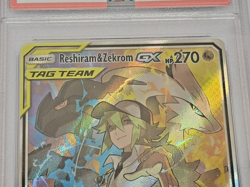 2019 POKEMON SUN & MOON COSMIC ECLIPSE #222 FULL ART/RESHIRAM & ZEKROM GX PSA 10 - Image 5