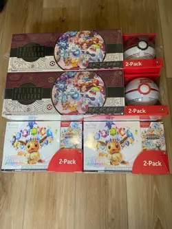 2x Pokemon Prismatic Evolutions ETB/Booster+'25 Holiday Calendar Pokeball bundle - Image 2