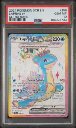 2024 POKEMON SCR EN-STELLAR CROWN ULTRA RARE #158 LAPRAS EX PSA 10 - Image 1