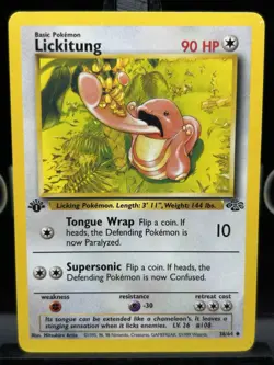 Pokemon 1999 1st Edition Lickitung 38/64 Jungle Regular - LP - Image 3