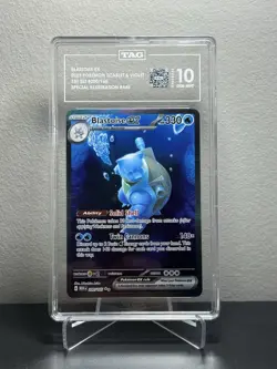 Blastoise EX Special Illustration Rare SIR 200/165 TAG 10 2023 Pokemon S&V 151 - Image 1