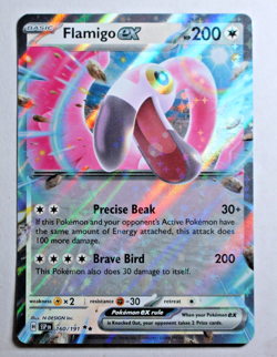 Flamingo ex 160/191 Holo Double Rare Pokemon TCG Surging Sparks NM - Image 1