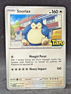 NEW LIMITED RELEASE Pokemon TCG Indonesia Snorlax Promo Taro Stamp 286/SV-P NM - Image 1