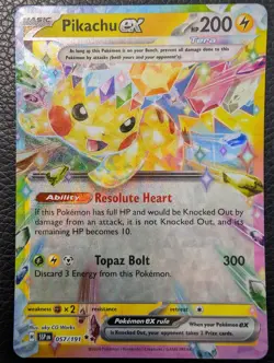 Pikachu ex - 057/191 Surging Sparks (Pokemon) Double Rare - Image 1