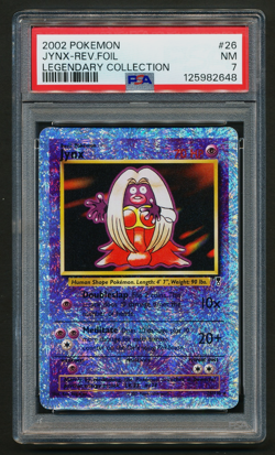 Jynx 26/110 Reverse Holo Rare Pokemon 2002 Legendary Collection PSA 7 NM - Image 1