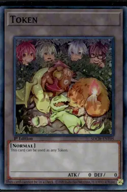 Yugioh Token SDCH-ENT05 Super Rare 1st Ed NM - Image 1