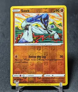 Sawk Common Reverse Holo Fighting 2022 Brilliant Stars Pokemon TCG Card 081/172 - Image 1