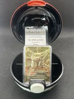 1999 Burger King Pikachu Gold Plated Trading Card 23K Limited Edition - Image 1
