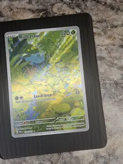 Pokemon TCG Bulbasaur Scarlet Violet-151 Illustration Rare Card 166/165 - Image 1