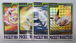 Pokemon Card Eevee Jolteon Flareon Vaporeon Bandai Carddass 4-Set Japanese - Image 1