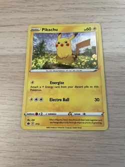 2022 Mcdonalds Battle Promo PIKACHU 7/15 HOLO CHASE CARD Happy Meal Power Pack - Image 1